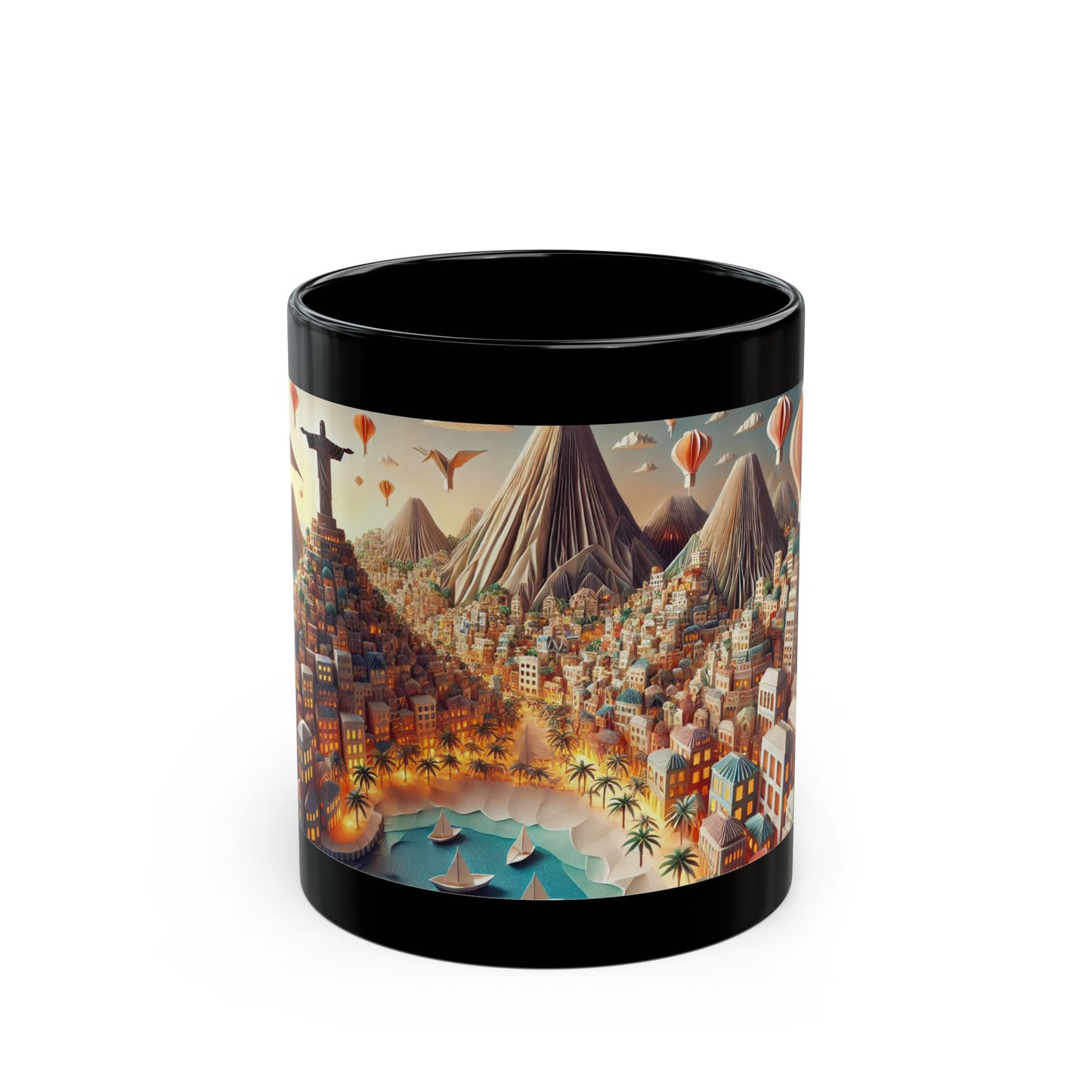 Rio de Janeiro in an Origami World Mug (11oz, 15oz)