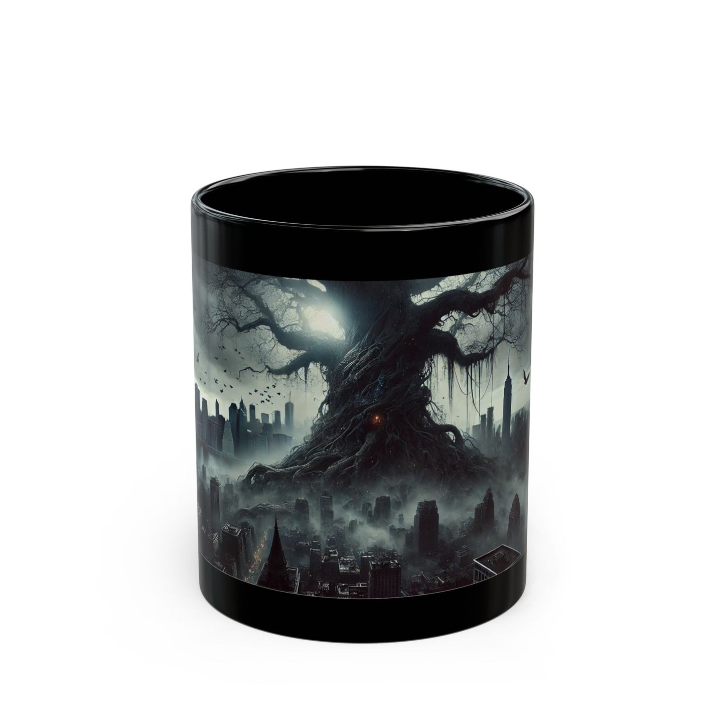 New York Doomsday Tree Black Mug (11oz, 15oz)