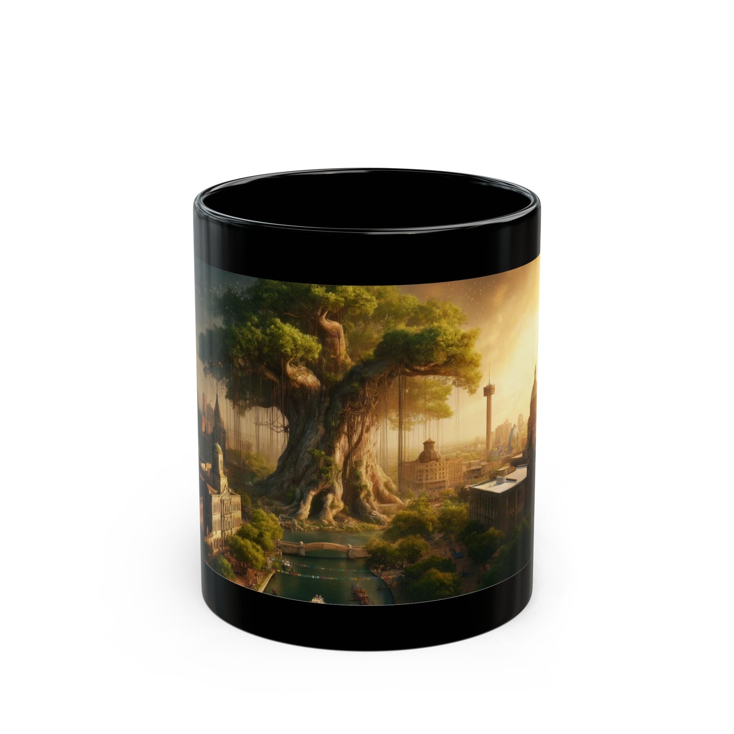 Enchanted Roots of San Antonio Black Mug (11oz, 15oz)