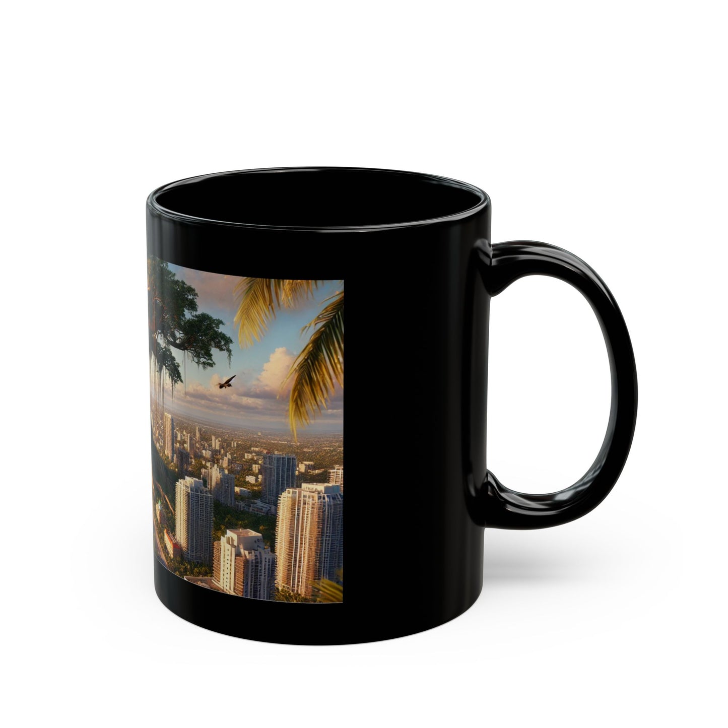 Miami Tropical Titan Black Mug (11oz, 15oz)