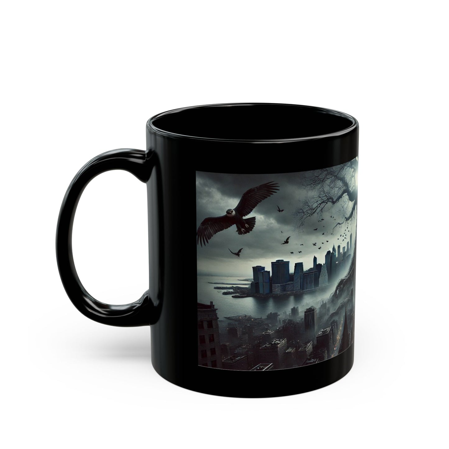 New York Doomsday Tree Black Mug (11oz, 15oz)