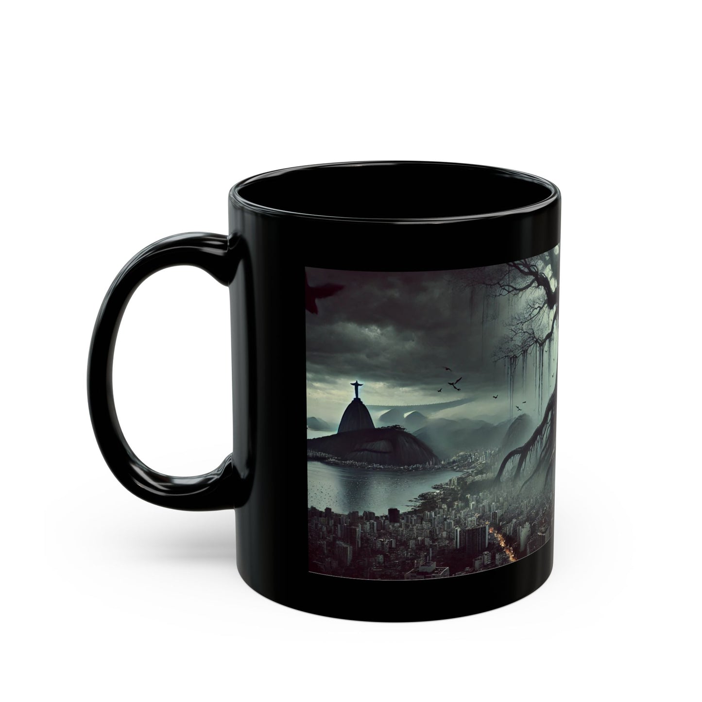 The Shadowed Giant of Rio de Janeiro Black Mug (11oz, 15oz)