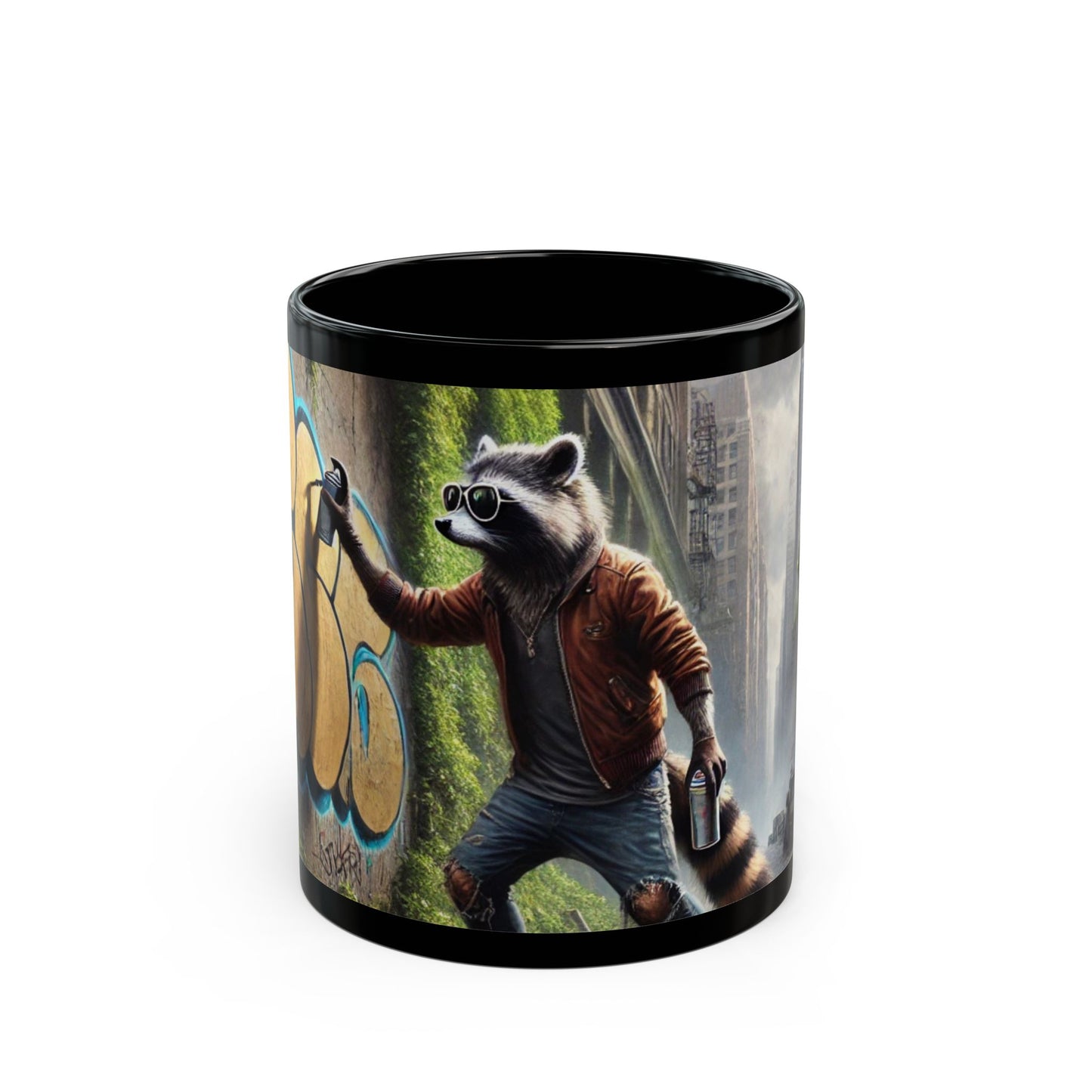 Rebel Racoon Black Mug (11oz, 15oz)