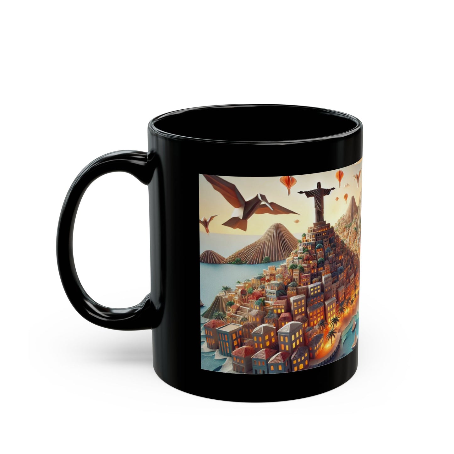 Rio de Janeiro in an Origami World Mug (11oz, 15oz)