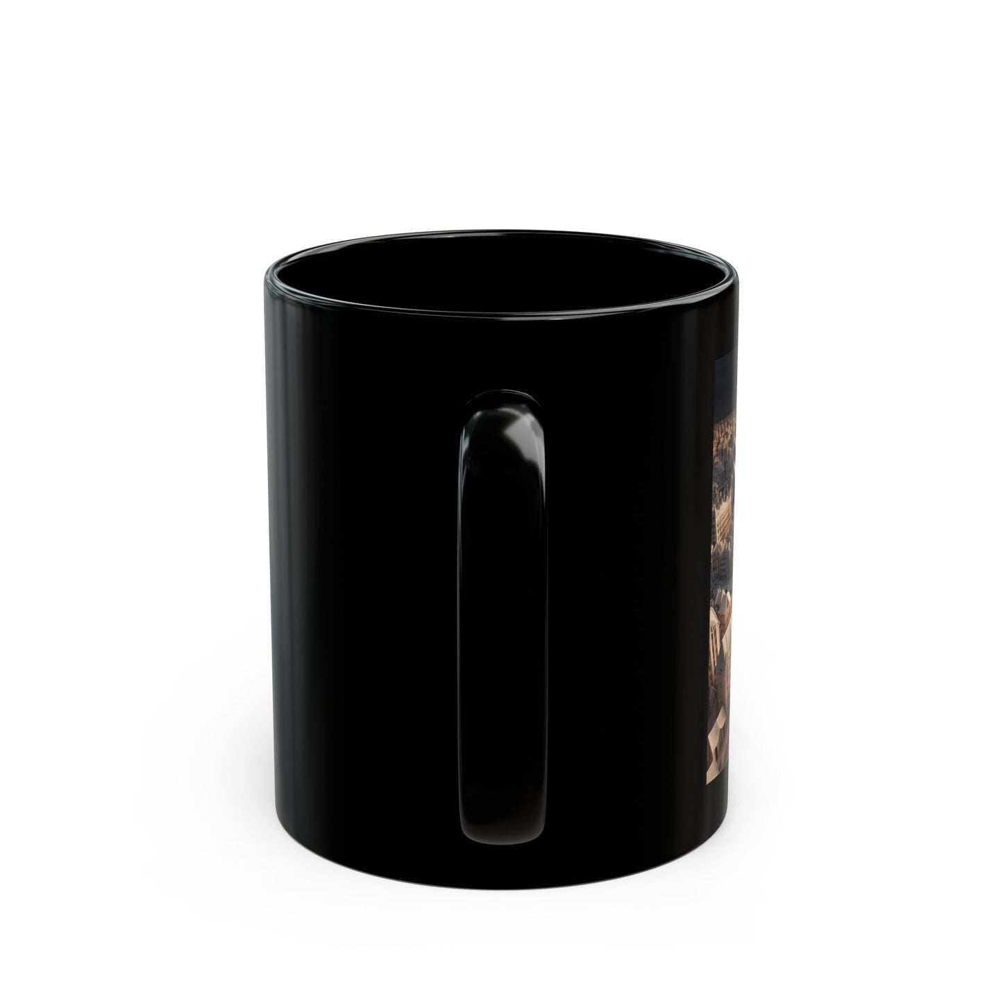 LondonThe Sculpted City  in Origami Black Mug (11oz, 15oz)