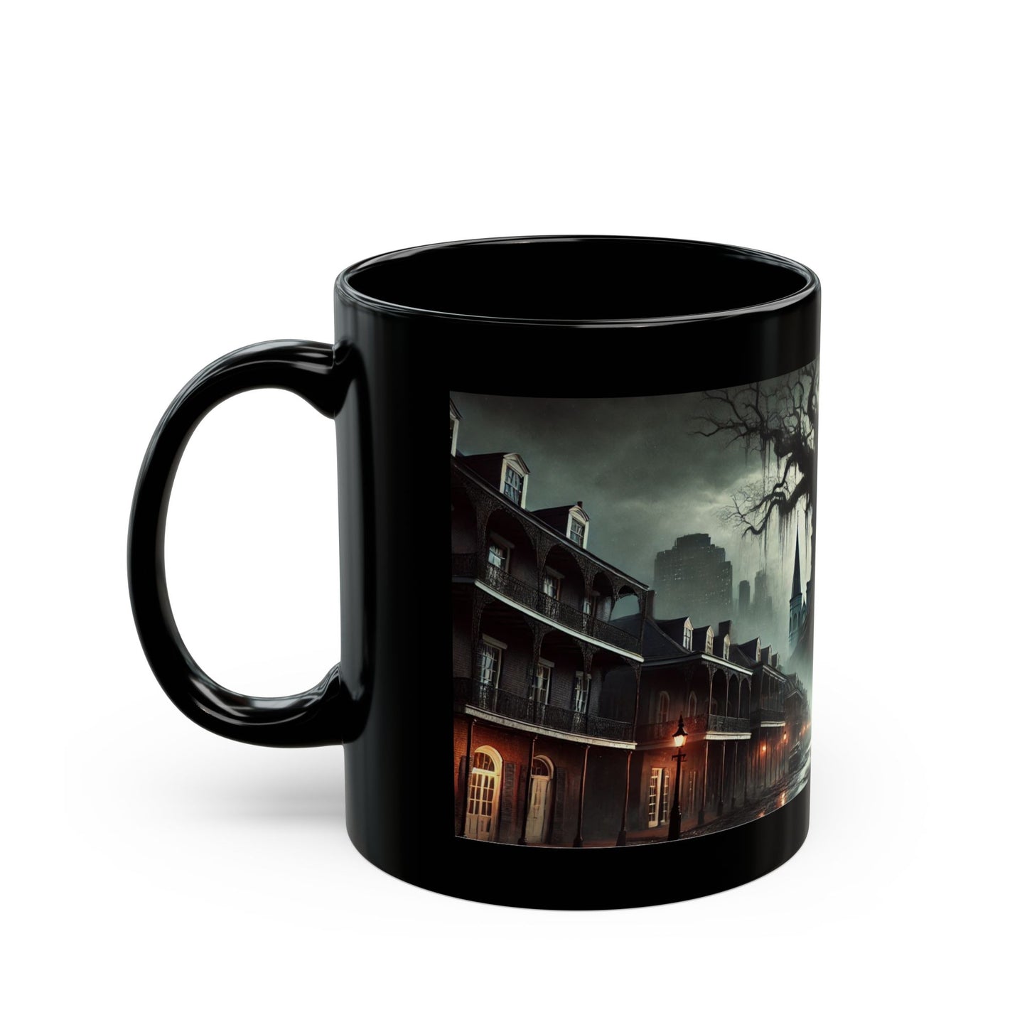 Haunted Heart of New Orleans Black Mug (11oz, 15oz)