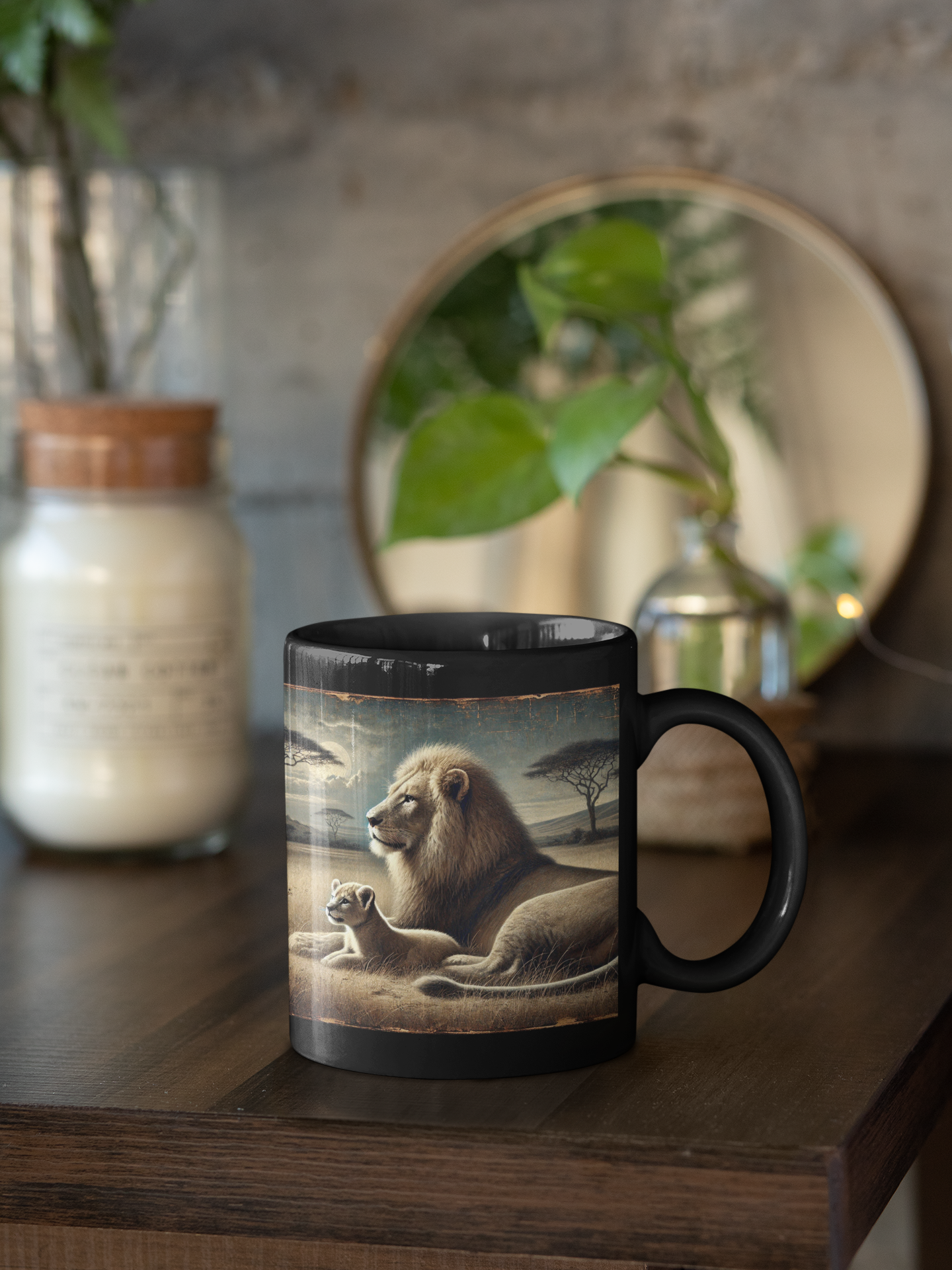 Timeless Majesty – The King and His Cub Mug (11oz, 15oz)