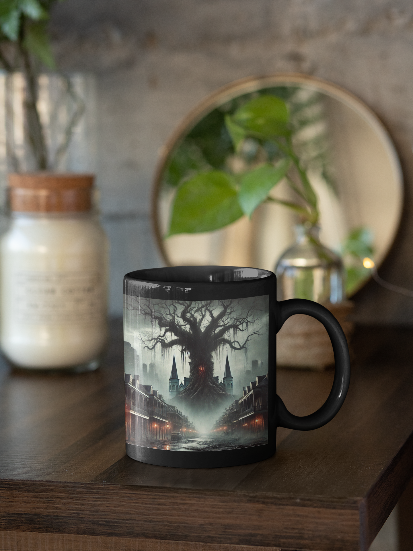 Haunted Heart of New Orleans Black Mug (11oz, 15oz)