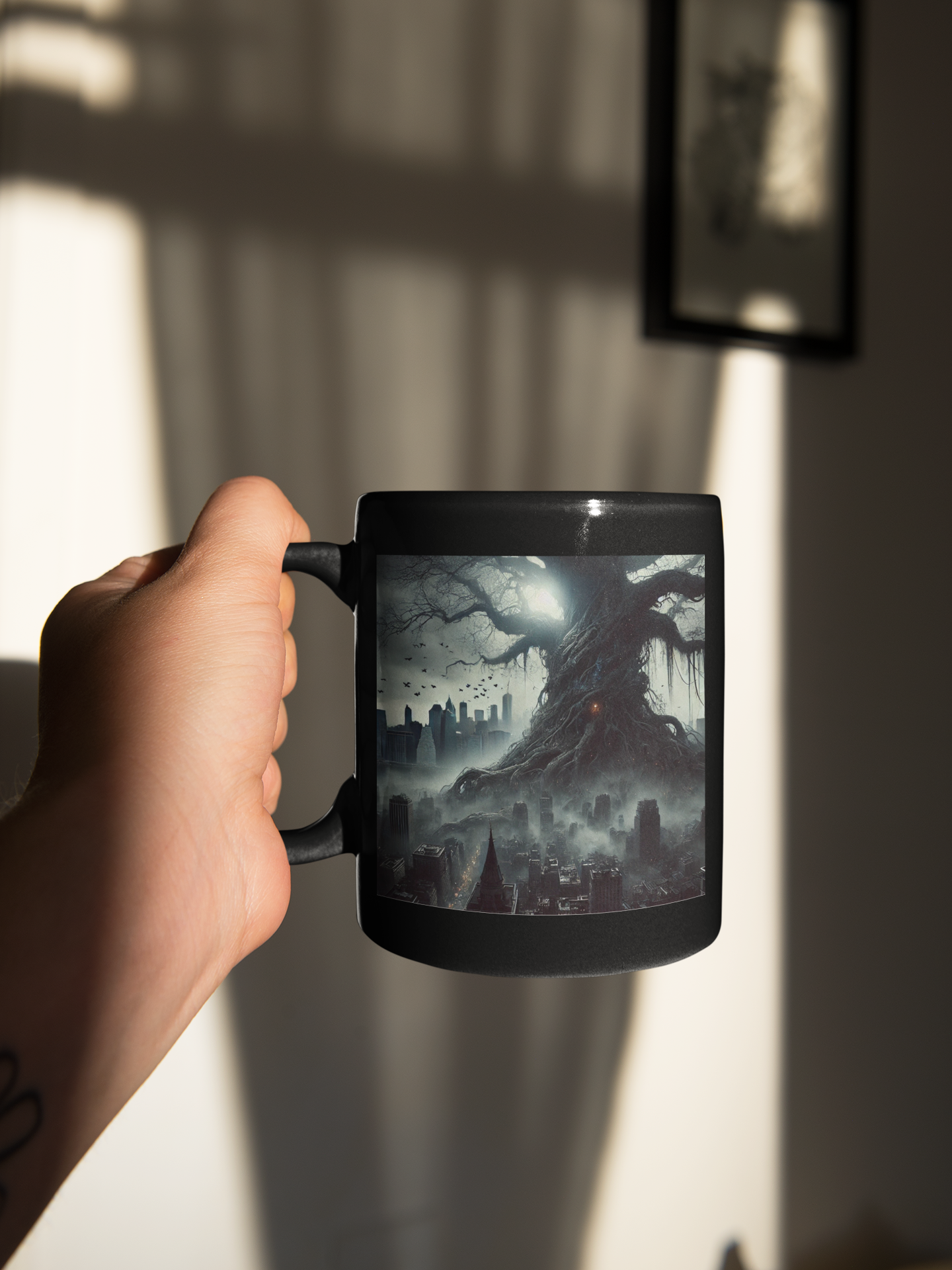 New York Doomsday Tree Black Mug (11oz, 15oz)