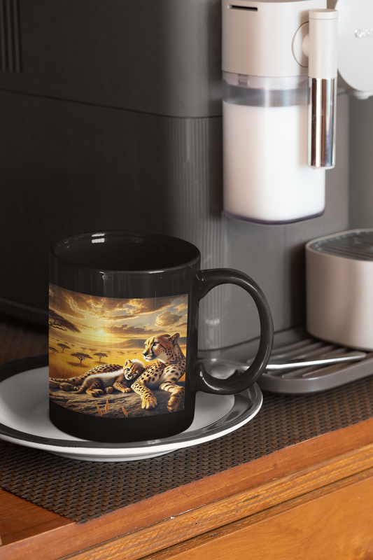 Golden Serengeti Embrace Mug (11oz, 15oz)