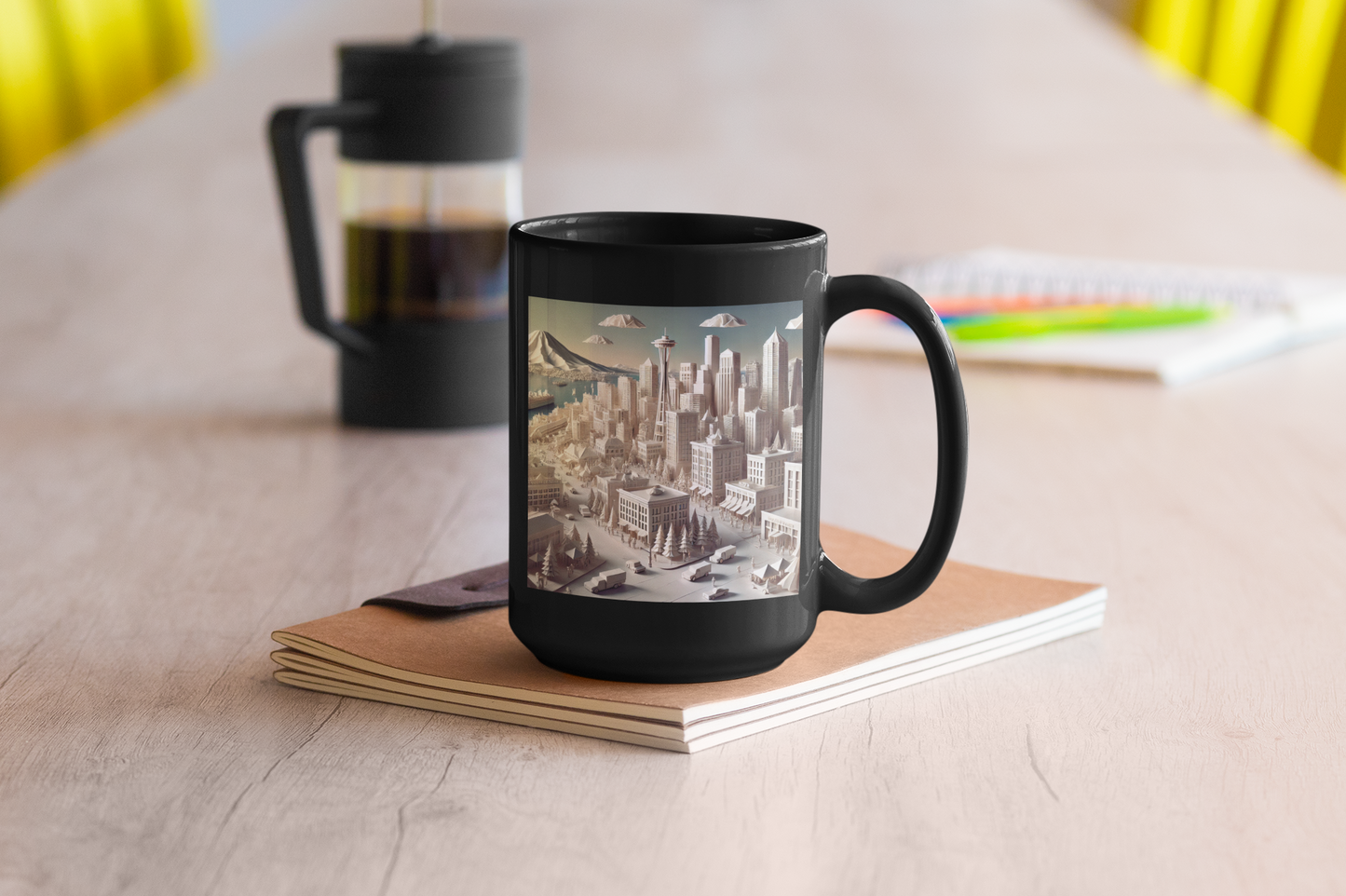 Seattle in Origami Mug (11oz, 15oz)