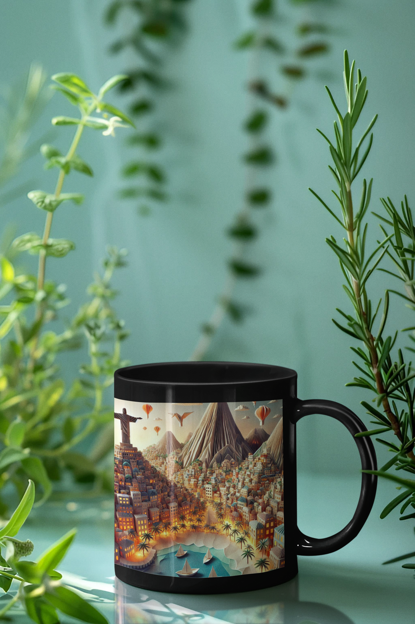 Rio de Janeiro in an Origami World Mug (11oz, 15oz)